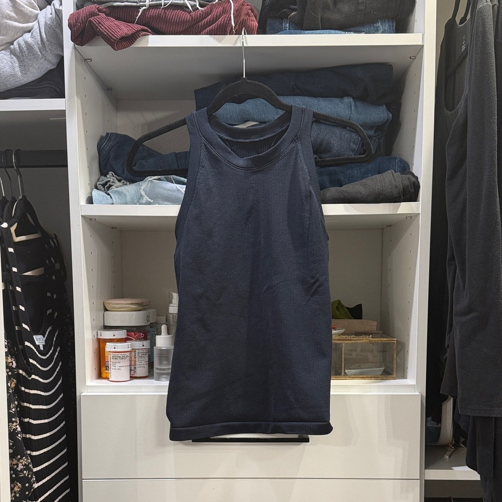 Athleta Navy Blue Racerback Tank Top